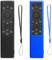 2 Pack Silicone Case for Samsung Smart TV Remote - Compatible with BN59-01385, BN59-01386, TM2280E, BN59-01391 - Protective Silicone Cover for 2022 Solar Cell Remote Control(Black+Royal Blue)