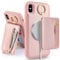 SailorTech Case for iPhone XS Max - Cover with Card Holder, Ring Stand Kickstand - Pink