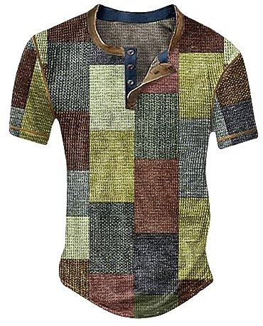KONG JIMFAN Herren T Shirt Henley Familien Pullover Hemd Herren Hochzeit Herren Henley Hemd Coole Pullover Herren Poloshirts Fã¼r Herren Kompressionsshirt Herren Langarm Heerent-Shirt(#6 Green,3XL)
