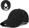 Fadcaer TrailHeads Damen Baseball Caps Criss Cross Pferdeschwanz-Baseballmütze Schnell trocknende, verstellbare Netzmütze mit Pferdeschwanzloch für Sport Laufen Tennis (Nylon, Schwarz)