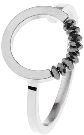 Ernstes Design Ring R734 Hämatit Edelstahl