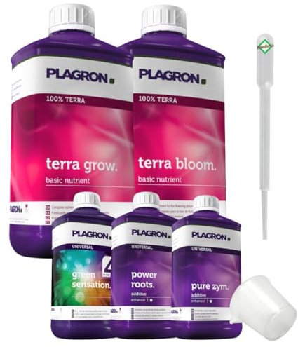 Weedness Plagron Dünger Set All-Star Starterbox Grow Anbau Indoor - Bio NPK Organischer Flüssig Tomaten