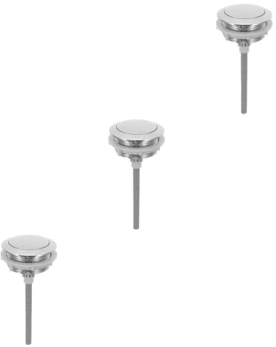 Artibetter Toilettenspülung Drücker 3 Stück Wc-Wassertank-Taster Für Universelle Toiletten Langlebiger Push Button Mit Glänzender Oberfläche Einfache Installation Für Zuhause Büro Und Hotel