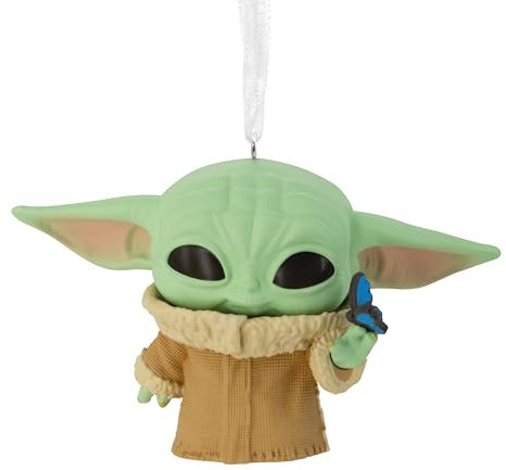 Hallmark Grogu Funko Pop Hanging Christmas Ornament, Star Wars: The Mandalorian, Resin Tree Decoration