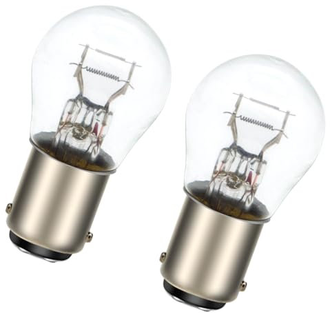 SOFOC-BA15D 21W/5W Camping-Car Bateau Remorque Plafonnier Ampoule Combinée Feu de Position/Freins 24V Blanc Chaud Double Contact 2Pcs
