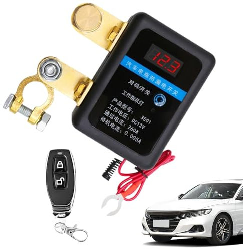 Cyhamse Protection contre les fuites de batterie de voiture, arrêt de la batterie de la télécommande - Protecteur de fuite de batterie de voiture 12V,Arrêt automatique intelligent de la batterie pour