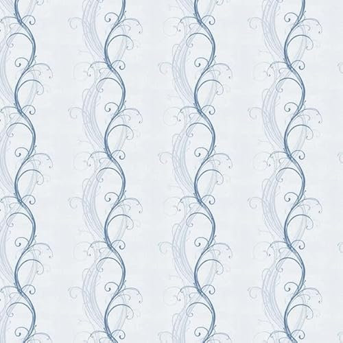 Pack of 5 Dolls House Miniature Pale Blue Elegant Swirls Wallpaper