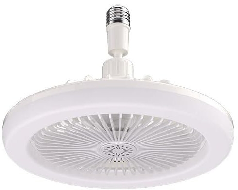Volunx Ceiling LED Fan Light with Remote Control for Bathroom, Bedroom, Living Room, Kitchen, Dining Room, E27 Lamp Aromatherapy 3 Speeds Low Noise