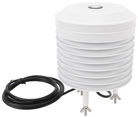 Wetterstation, 4-in-1-Außenwettersensor mit Temperatur, Luftfeuchtigkeit, Lichtintensität, CO2, Kompatibel mit Anemometer, Unterstützt RS485-Ausgang