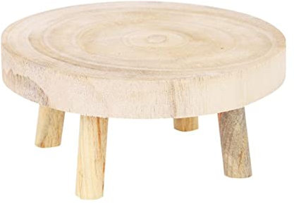 Hemore Sgabelli a pianta, Supporto da 7,9 Pollici di fioriera in Legno Rotondo Interno, Sgabello a Gradino in Legno, sgabelli Piccoli per Decorazioni per Case Interne