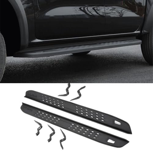 WHLYQF 2 pièces Marchepieds Latéraux Barres, pour Ford Ranger 2023 Latérales Marchepied Voiture Auto Latérale Marchepieds Support Protection