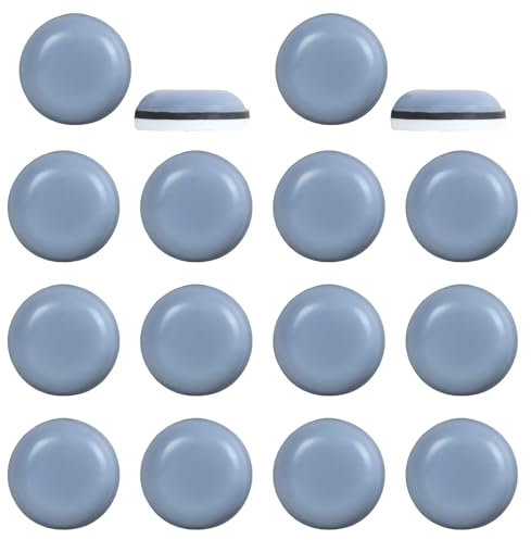 16 Stück Selbstklebend Teflongleiter Gleiter Profi Möbelgleiter Teflongleiter Pads zum Schutz von Parkett Selbstklebend Möbelgleiter Rund Stühle und Möbelschoner zum Parkett Laminat Teppich (19cm)