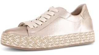Gabor Damen Low-Top Sneaker, Frauen Halbschuhe,schnürschuhe,schnürer,straßenschuhe,Strassenschuhe,Sportschuhe,Puder (Lurex),40.5 EU / 7 UK