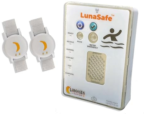 LunaSafe - Allarme per piscina per bambini e animali domestici, con 2 trasmettitori