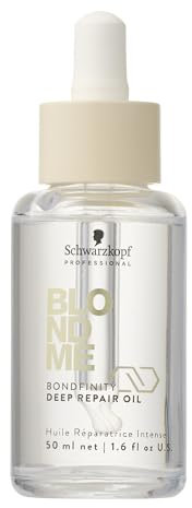 Schwarzkopf Professional BLONDME Bondfinity Deep Repair Oil Leichtes Haaröl Leave In Öl Für Haare Hitzeschutz Anti Frizz Glättung Poröser Haare Reparierend Und Stärkend 50 ml