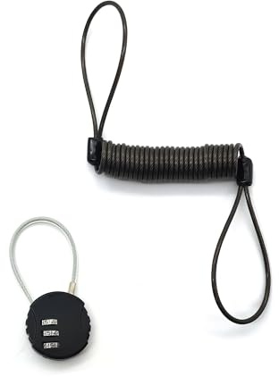 LIANCHEN 1 pcs câble antivol câble acier boucle vélos câble de retenue antivol vélo câble de boucle acier inoxydable câble de boucle sport pour valises vélos sacs à main(Noir 2)