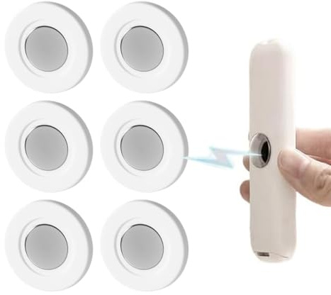 Jurqqer 6 piezas Soporte Mando Pared Magnético [Imán Super Fuerte] - Organizador y Soporte Mando Aire Acondicionado, TV y Electrodomésticos, Montaje con Adhesivo Sin Taladrar - Diseño Moderno - Blanco