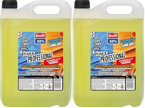 krafft - Anticongelante para Vehículos CC-Energy plus-50 5l Amarillo (Paquete de 2)