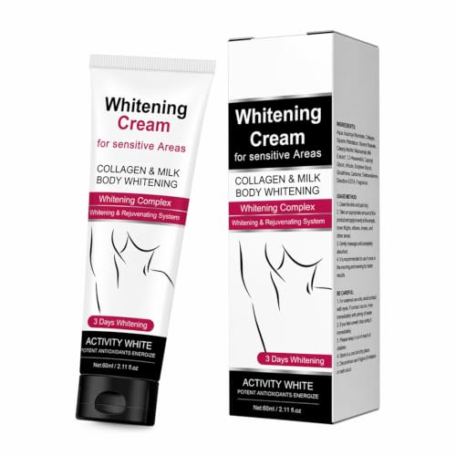 Aufhellungscreme mit Vitamin C, 60 ml – Schonend für Intimbereich, Achseln, Bikinizone, Knie & Ellbogen, Feuchtigkeitsspendende Hautaufhellung gegen Dunkle Stellen