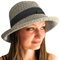 TOSKATOK Ladies Womens Adjustable Summer Sun Hat Fashion Foldable Roll Brim Trilby Bowler Black/Beige…