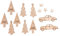 Rayher 46310000 Holz-Streuteile Wintercar, verschiedene Motive, 14er-Set, FSC 100 Prozent