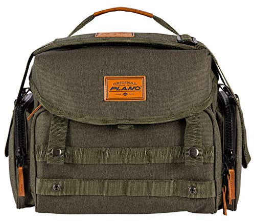 PLANO Uni-Erwachsene A-Series 2.0 Bag, Includes Four 3600 Stowaway Tackle Organization Boxes Geräteaufbewahrung, Dunkelgrün und Beige, One