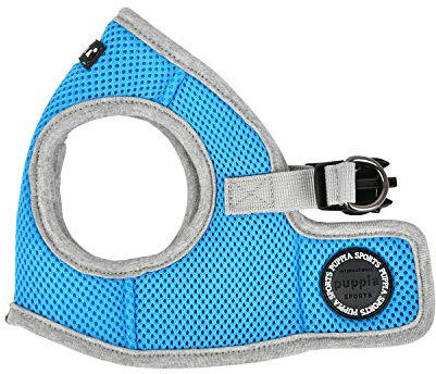 Puppia Soft Harness II - Weiches Westengeschirr für kleine und mittelgroße Hunde - sehr komfortabel und leicht anzuziehen, Himmel Blau, PUHB1770SBM