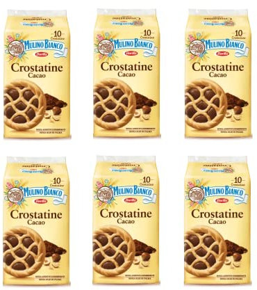 Mulino Bianco Lot de 60 barres chocolatées pour gâteaux Crostatina Cacao 40 g