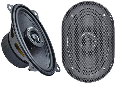 Ground Zero GZCS 46CX Lautsprecher 4x6 passend für VW Volkswagen Polo 86C 1981-1994 Seitliche Heckablage