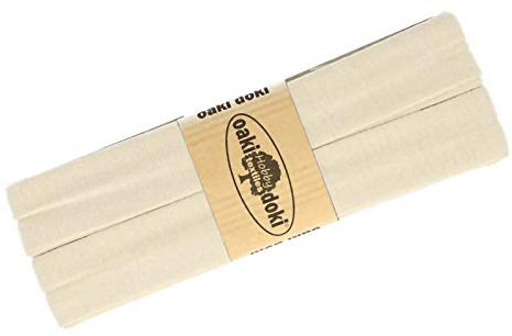 Schrägband Jersey 3m Breite 20mm Oaki Doki Tricot de Luxe Einfassband elastisch über 80 Farben, Farbe:beige