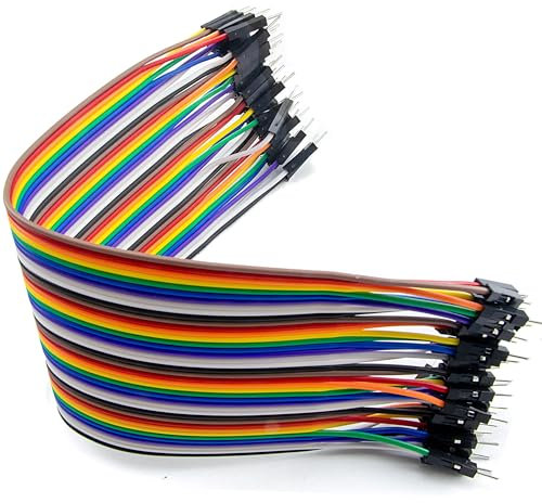 40pcs Dupont Cables MALE TO MALE 20cm Jumper GPIO Breadboard Wire Ribbon - UMTMedia®