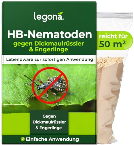Legona HB-nématodes contre l’otiorhynque - 50 m² / 25 millions - Efficace et naturel contre les larves du hanneton, du jardinier et autres coléoptères