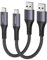Maxonar Cable USB C Corto 30cm/0.3M 2Pack [10Gbps Data] USB3.2 Gen2 Tipo C Android Auto Cable QC3.0 3.1A USB A a C Cargador rápido para Samsung Note20 Galaxy S23/S22/S21 Z Flip 5 Pixel 8 OnePlus 11