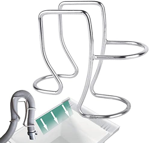 Gancio regolabile per tubo di scarico della lavatrice, Clip guida tubo lavanderia, Morsetto per tubo flessibile universale per lavandino, acciaio inossidabile 304