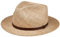 Stetson Chapeau en Paille Tentova Fedora Homme - de Plage d'été avec Bandeau Cuir Été Printemps-été - M (56-57 cm) Nature