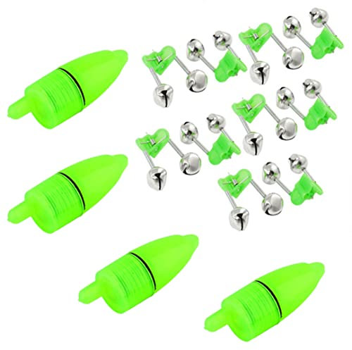 Fishing Rod Bell Clips LED Lights Indicator Alarm Bell Night Fishing Bite Green Light Bell Tackle Pliers & Tools