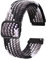 BISONSTRAP Bracelets de Montre en Nylon 20mm, Bracelet de Tressé Réglable pour Hommes et Femmes, Noir Dégradé avec Boucle Noire