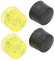 4 Pcs Rubber Hammer Replacement Striking Head Yellow Black Plastic Mallet Head Tips Set for Jewelry Craftsman, Leather Crafts, Wood, Flooring Installation (Φ40mm)
