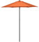 Outsunny 2m Garden Parasol Umbrella, Outdoor Sun Shade with 6 Sturdy Ribs for Balcony, Bench, Garden, Orange