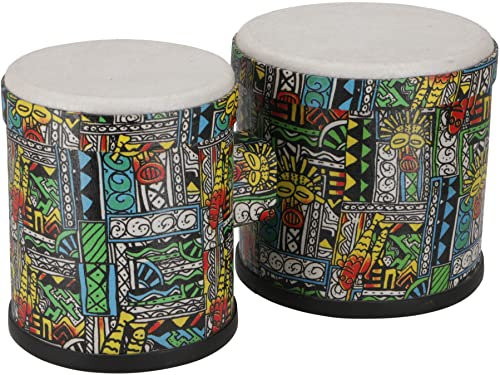 GURU SHOP Farbige Bongo, Percussion Rhythmus Klang Instrument, 16x32x16 cm