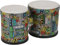 GURU SHOP Farbige Bongo, Percussion Rhythmus Klang Instrument, Fiberglas, 16x32x16 cm, Musikinstrumente
