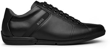 BOSS Men Saturn_Lowp_lux4 A_N Sneaker Black 39 EU