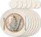 Mahewa® 6er Set Premium Tischset aus Kunstleder - Platzset abwaschbar und wasserdicht - Platzdeckchen Telleruntersetzer in Lederoptik (Cremebeige, Rund)