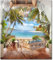 Fuumuui Peinture par numéros pour débutants adultes et enfants, avec pinceaux et peintures acryliques, 40 x 50 cm, paysage, vacances à la mer
