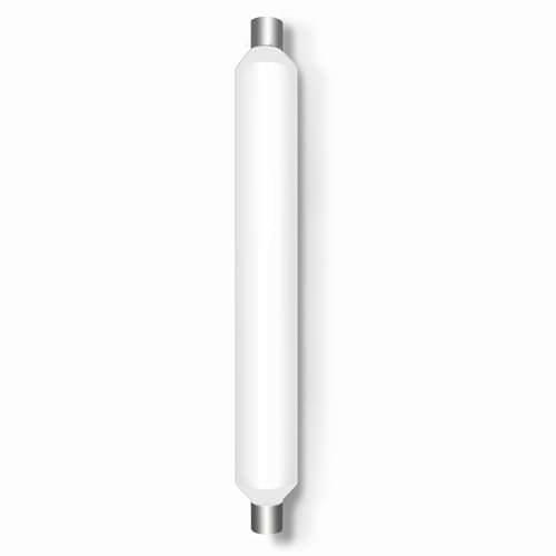 Caldarax Tubo Bombilla Sofito LED S19 310MM 7W, 600LM 2700K Luz Blanca Cálida Equivalente 50-65W Tubo Fluorescente S19, AC 230V, Tubo LED Linolite S19 para Baño, Espejo, Cocina