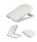 Holdfiturn Square Toilet Seat - Quick Release, Easy to Clean, Top Fixing Hinges, Adjustable Hinges, Standard White Soft Close Toilet Seat for Home