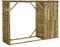 Geräteschuppen mit Unterstand, ZEYUAN Gerätehaus, Gartenhütte, Fahrradgarage, Gartenschuppen, Gartenhã¤User & Aufbewahrung, Kiefernholz 253×80×170 cm