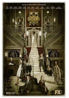 DEZARO American Horror Story Hotel – Filmposter auf Leinwand, Poster, Wandkunst, Dekor, Bild, Gemälde für Wohnzimmer, Schlafzimmer, Dekoration, ungerahmt, 30 x 45 cm