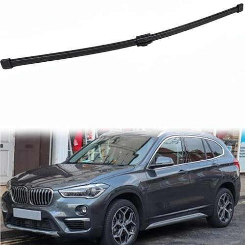 ZELLYA Escobilla Limpiaparabrisas Trasero, para BMW X1 F48 2015-2022 Cuchillas Single Escobilla para La Ventana, Negro Aucho Natural