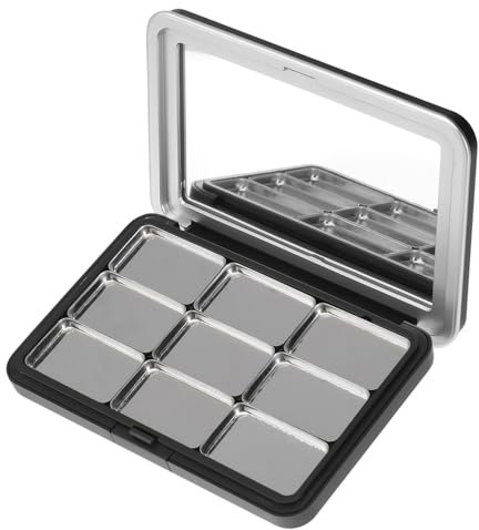 Lurrose Leere Lidschatten-Palette Magnetische Make-Up-Palette Mit Spiegel Textmarker-Behälter Für Lippenstift-Rouge-Puder 9 Fächer